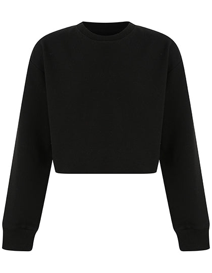 Kids´ Cropped Slounge Sweat in Black, Größe 13 years