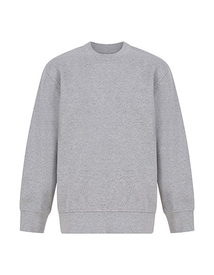 Kids' Sustainable Fashion Curved Hem Sweat in Heather Grey, Größe 11/12 years
