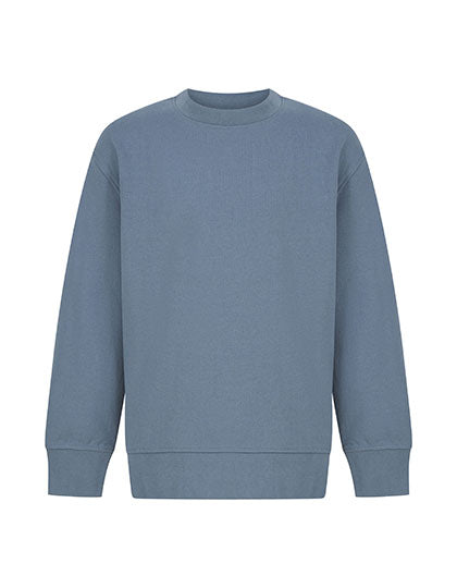 Kids' Sustainable Fashion Curved Hem Sweat in Stone Blue, Größe 11/12 years
