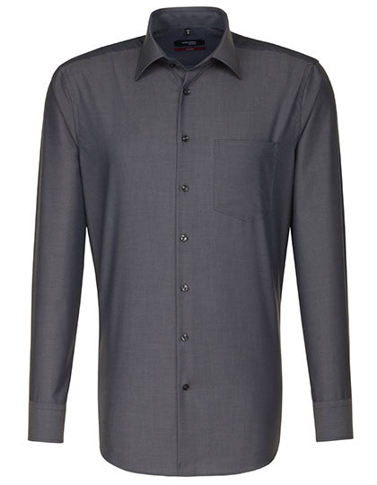 Men´s Shirt Regular Fit Long Sleeve in Anthracite, Größe 48