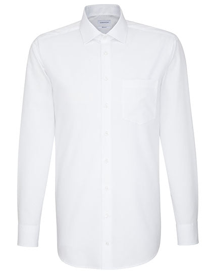 Men´s Shirt Regular Fit Long Sleeve in White, Größe 48