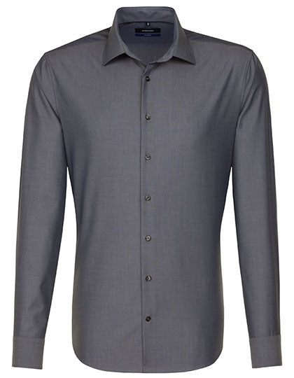 Men´s Shirt Shaped Fit Long Sleeve in Anthracite, Größe 46