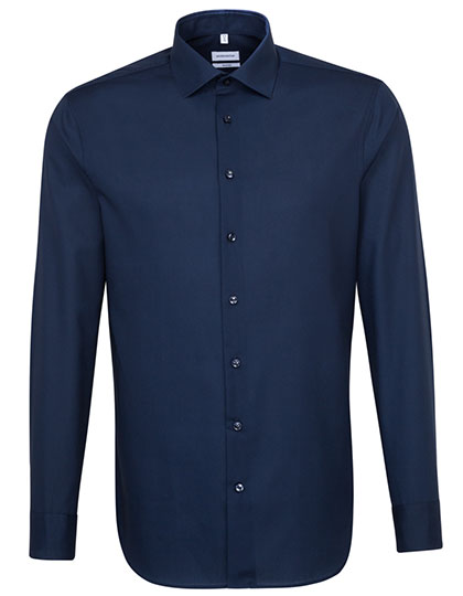 Men´s Shirt Shaped Fit Long Sleeve in Dark Blue, Größe 46