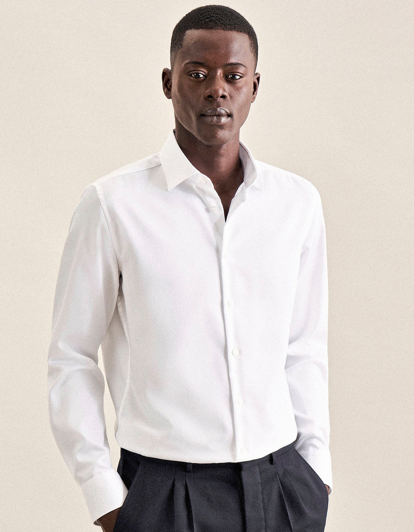 Men´s Shirt Shaped Fit Fine Twill Longsleeve