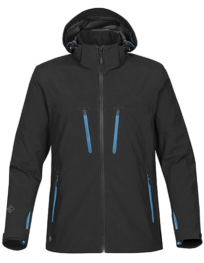 Men´s Patrol Softshell Jacket in Black/Electric Blue, Größe 3XL