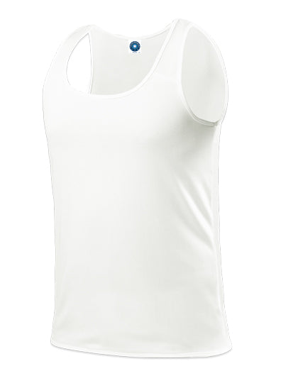 Men´s Running Vest in White, Größe XL