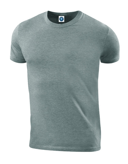 Hefty Tee in Heather Grey, Größe XXL