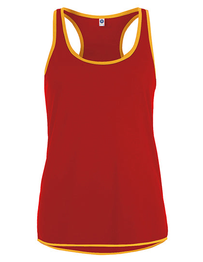 Ladies´ Contrast Sports Vest in Fiesta Red, Größe XL