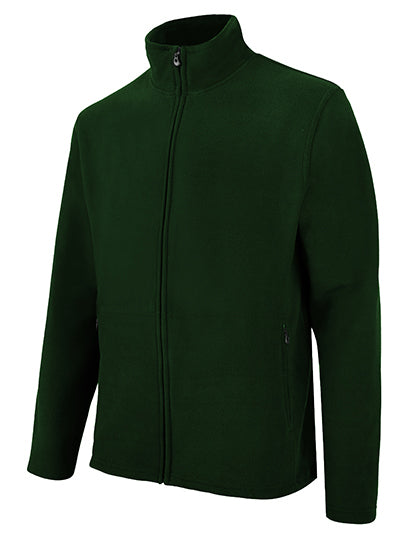 Men´s Full Zip Fleece Jacket in Bottle Green, Größe XXL