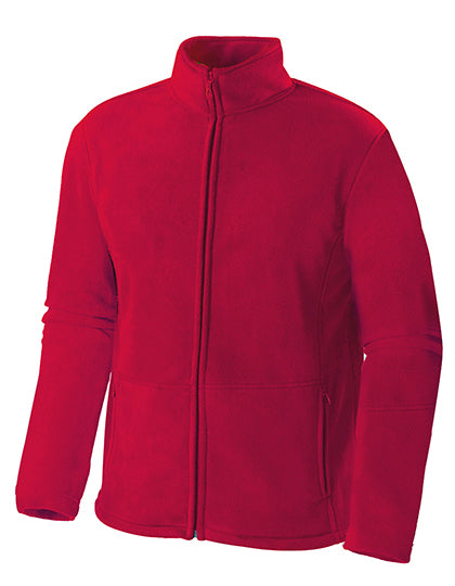 Men´s Full Zip Fleece Jacket in Bright Red, Größe XXL