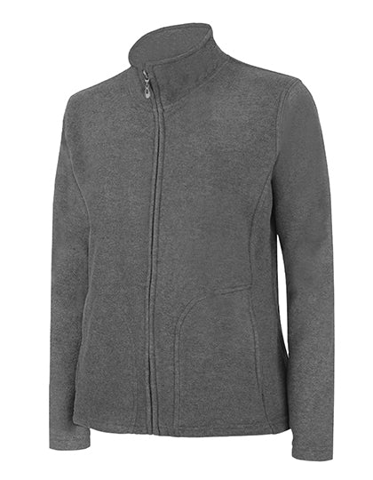 Ladies´ Full Zip Fleece Jacket in Charcoal, Größe XL
