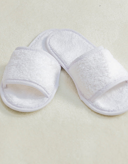 Classic Terry Slippers - Open Toe in White, Größe 42-46 (8-11)