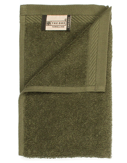 Organic Guest Towel in Olive Green, Größe 30 x 50 cm