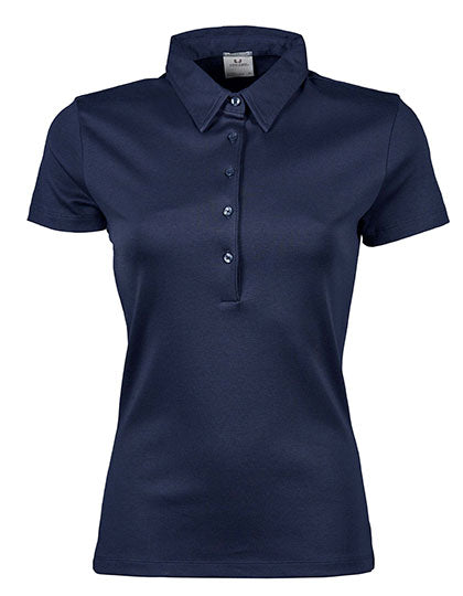 Women´s Pima Cotton Polo in Navy, Größe XXL