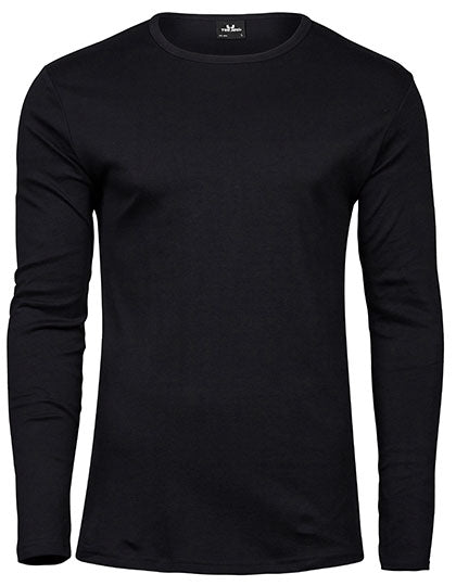 Men´s Long Sleeve Interlock Tee in Black, Größe 3XL