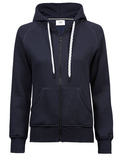 Women´s Fashion Full Zip Hood in Navy, Größe XXL
