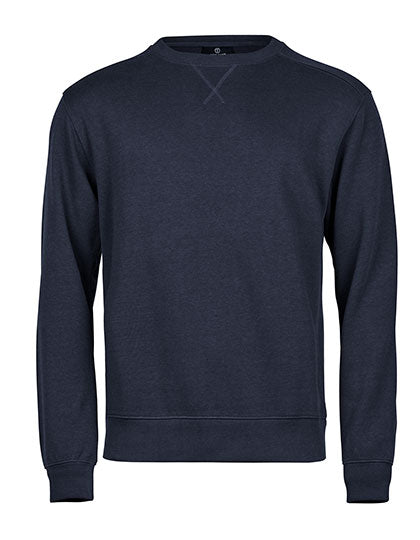 Ribbed Interlock Crew Neck in Navy, Größe 3XL