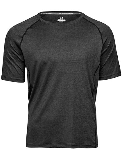 Men´s CoolDry Tee in Black Melange, Größe 3XL