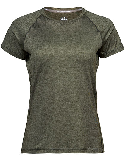 Women´s CoolDry Tee in Olive Melange, Größe XXL