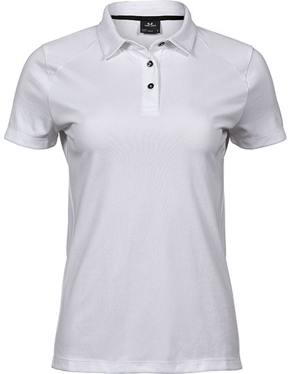 Women´s Luxury Sport Polo in White, Größe 3XL