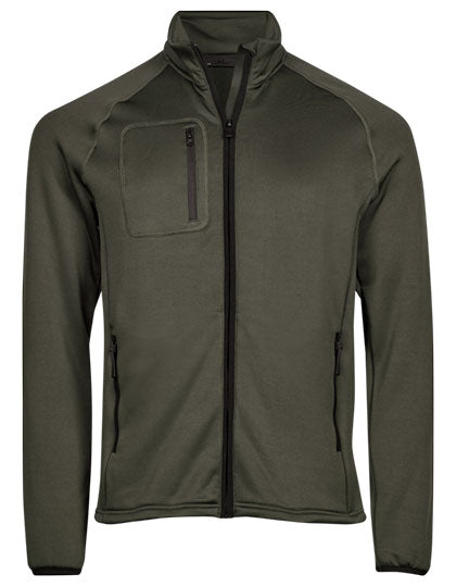 Stretch Fleece Jacket in Deep Green, Größe 3XL