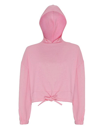 Women´s Cropped Oversize Hoodie in Light Pink, Größe XXL