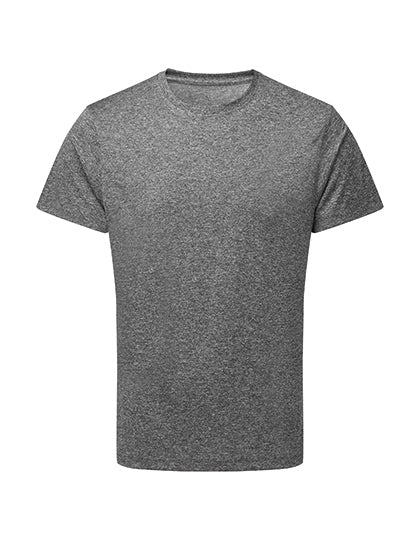 Men´s Recycled Performance T-Shirt in Black Melange, Größe 3XL