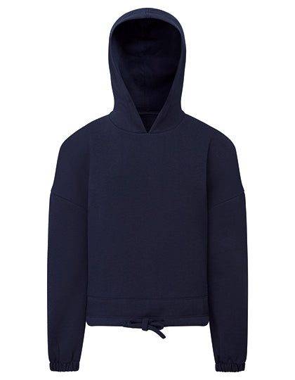 Kids Recycled Cropped Oversize Hoodie in Navy, Größe 12/13