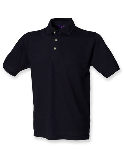 Classic Cotton Piqué Polo Shirt in Navy, Größe 3XL