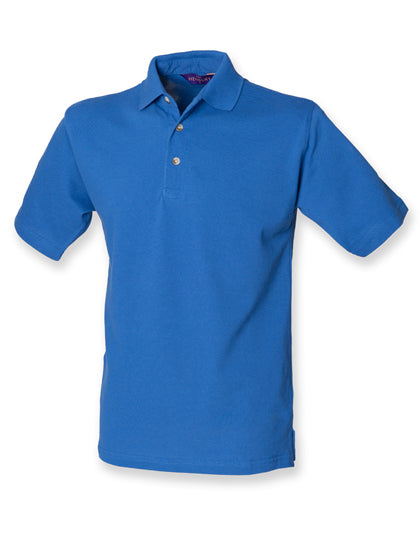 Classic Cotton Piqué Polo Shirt in Royal, Größe 3XL