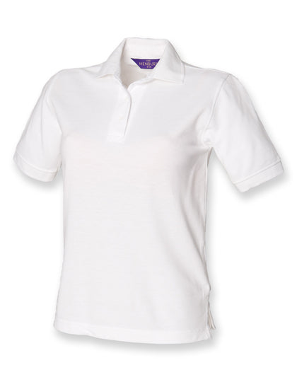 Ladies´ 65/35 Classic Piqué Polo Shirt in White, Größe 3XL