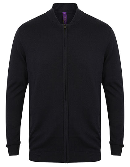 Unisex Zip Through Cardigan in Navy, Größe 3XL
