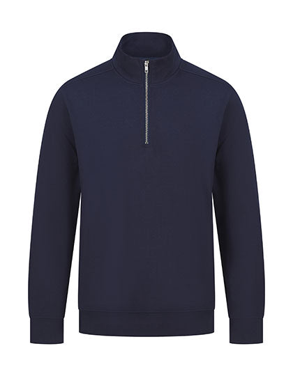 Unisex Sustainable 1/4 Zip Sweatshirt in Navy, Größe 4XL
