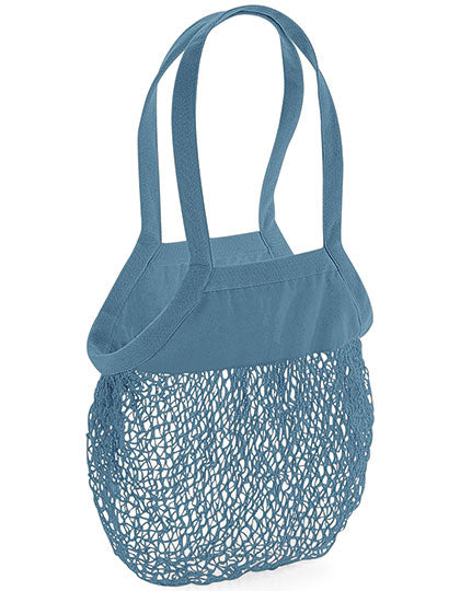 Organic Cotton Mesh Grocery Bag in Airforce Blue, Größe 38 x 41 cm