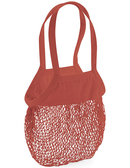 Organic Cotton Mesh Grocery Bag in Orange Rust, Größe 38 x 41 cm