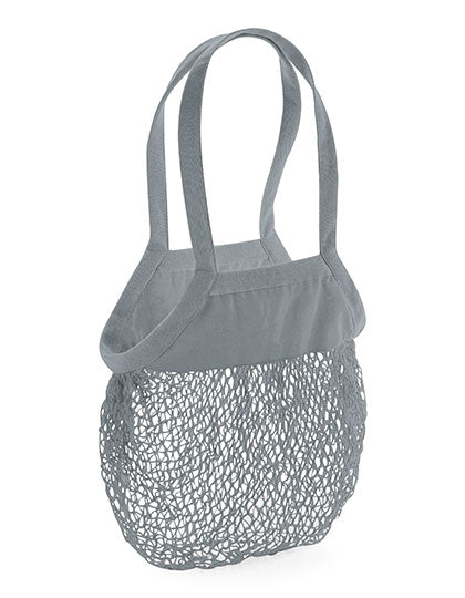 Organic Cotton Mesh Grocery Bag in Pure Grey, Größe 38 x 41 cm