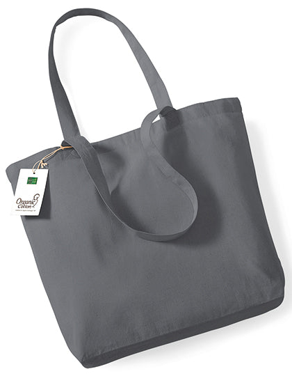 Organic Cotton Shopper in Graphite Grey, Größe 32 x 35 x 12 cm