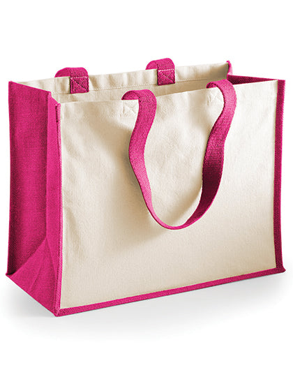 Printers Jute Classic Shopper in Fuchsia, Größe 42 x 33 x 19 cm