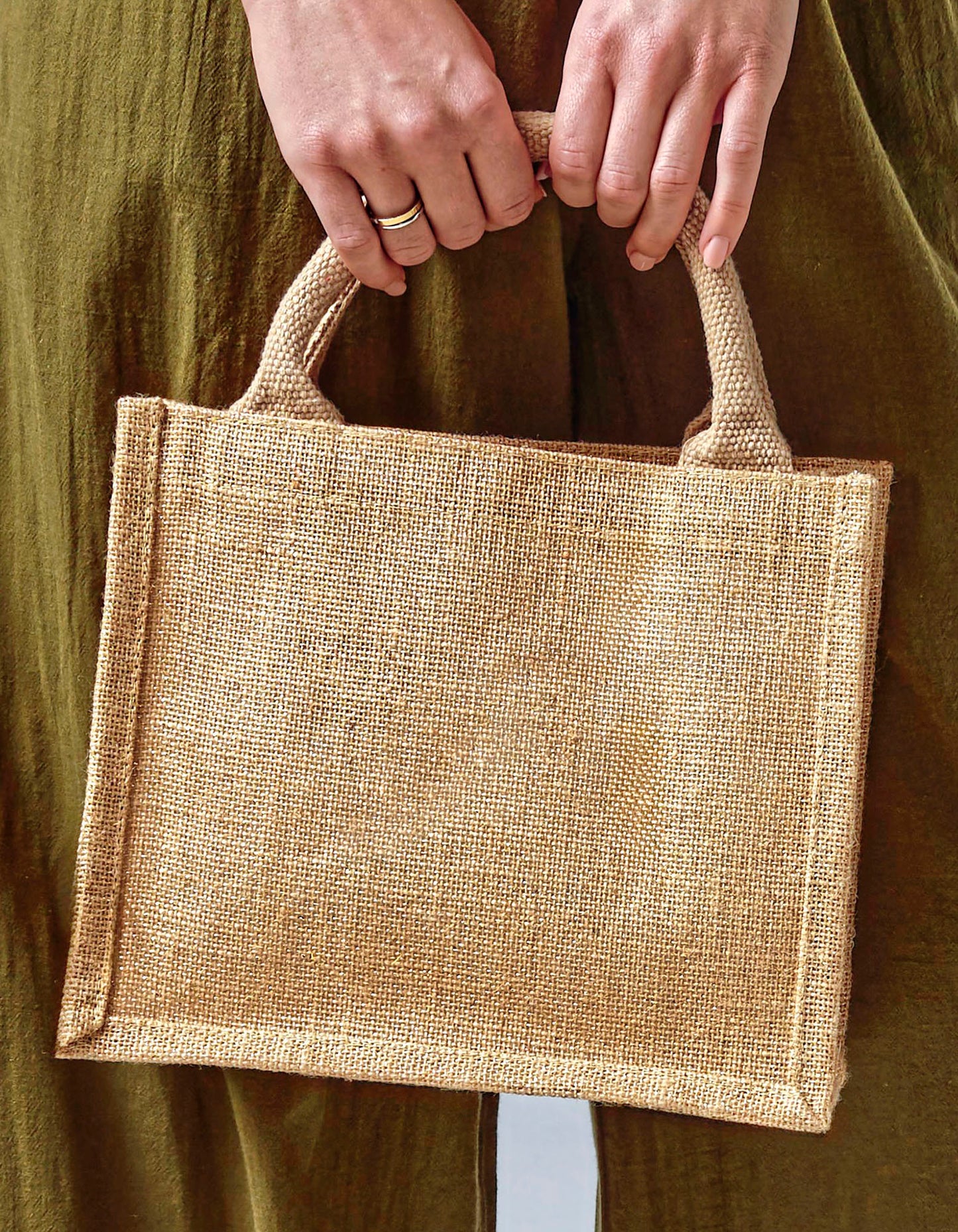 Shimmer Jute Mini Gift Bag