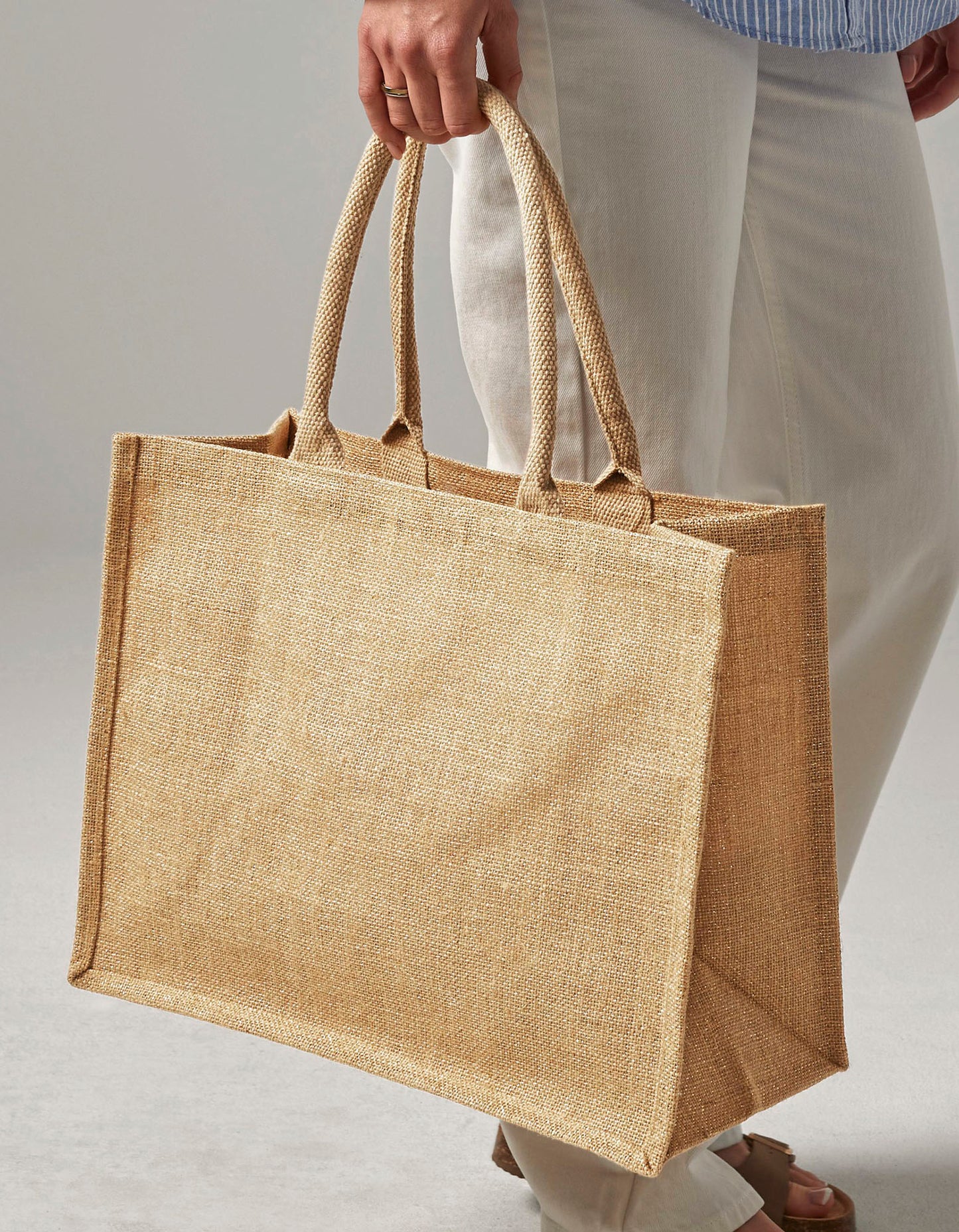 Shimmer Jute Shopper