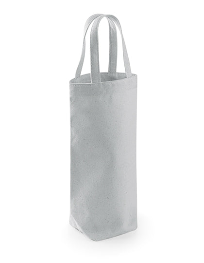 Fairtrade Cotton Bottle Bag in Light Grey, Größe 8 x 27 x 8 cm