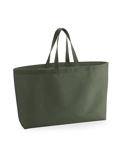 Oversized Canvas Bag in Olive Green, Größe 56 x 41 x 16 cm