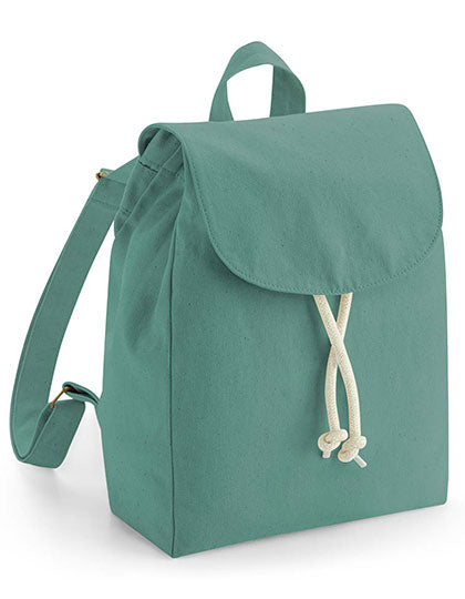 EarthAware® Organic Mini Rucksack in Sage Green, Größe 22 x 30 x 12 cm