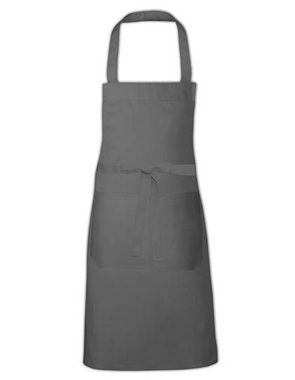 Cotton Hobby Apron in Dark Grey (ca. Pantone 431), Größe 80 x 70 cm