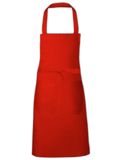 Cotton Hobby Apron in Red (ca. Pantone 200), Größe 80 x 70 cm