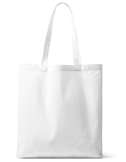 Organic Canvas Carrier Bag Long Handle London 01 in White, Größe 42 x 38 x 10 cm