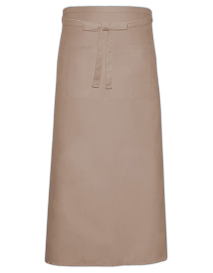 Bistro Apron XL With Front Pocket in Khaki, Größe 120 x 100 cm