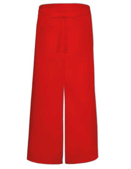 Bistro Apron With Split And Front Pocket in Red, Größe 100 x 100 cm