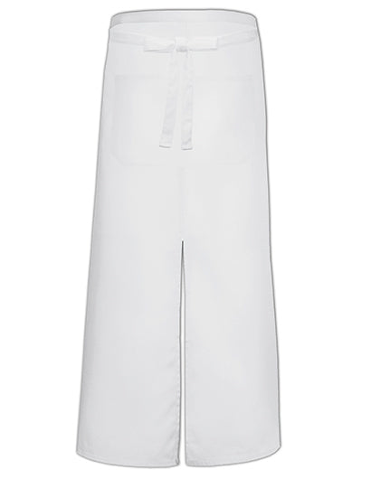 Bistro Apron With Split And Front Pocket in White, Größe 100 x 100 cm