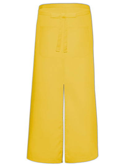 Bistro Apron With Split And Front Pocket in Yellow, Größe 100 x 100 cm